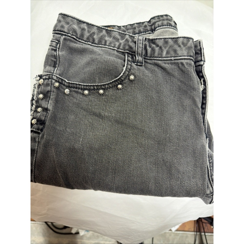 Allen B. Women Y2K Jeans Mid Rise With Fringes Embellished Starburst Snaps Sz16 - Picture 11 of 11